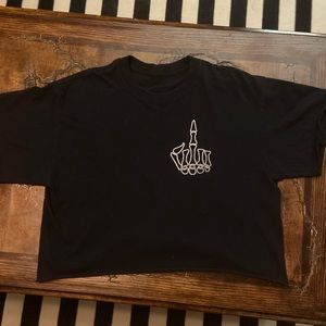 Skeleton Black Crop Top
